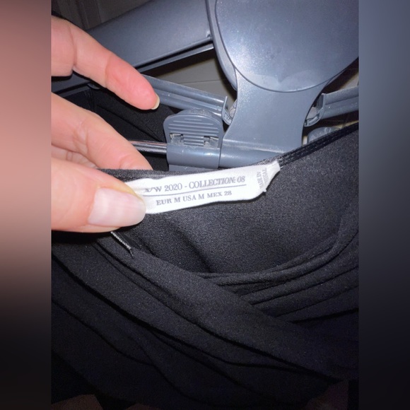 NWT Zara M DRESS BLACK draped knotted COLLECTION 08 W/F 2020 - Picture 8 of 9